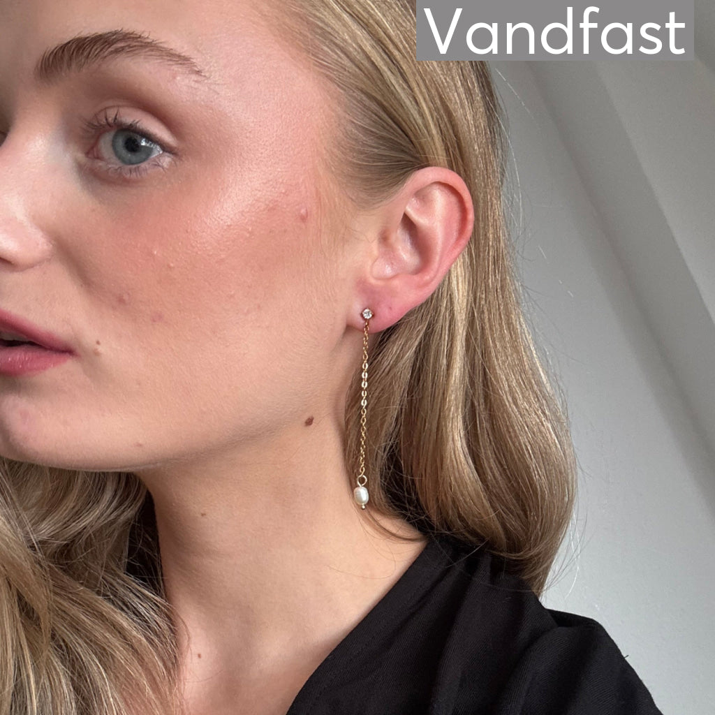 ANNEBRAUNER Pearl Chain Øreringe 18K Guldbelagt - Ørering
