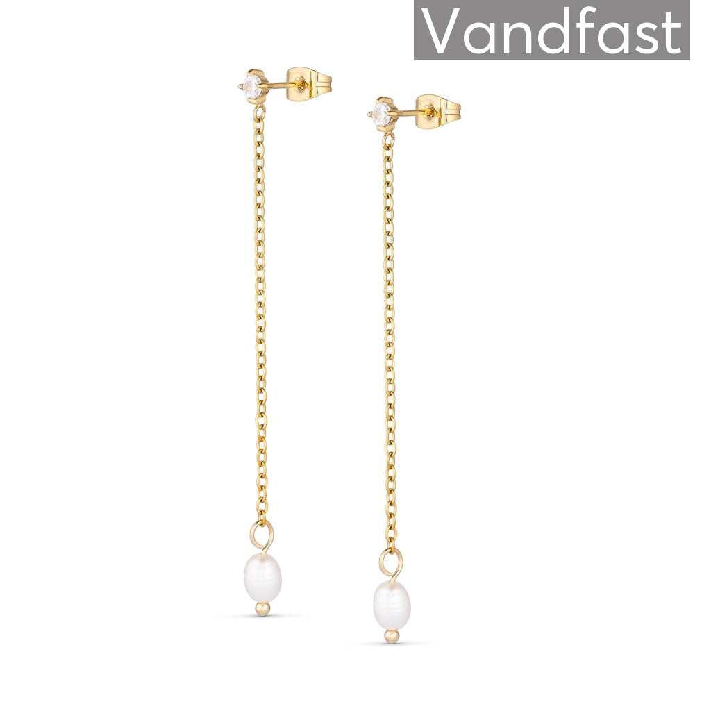 ANNEBRAUNER Pearl Chain Øreringe 18K Guldbelagt - Ørering