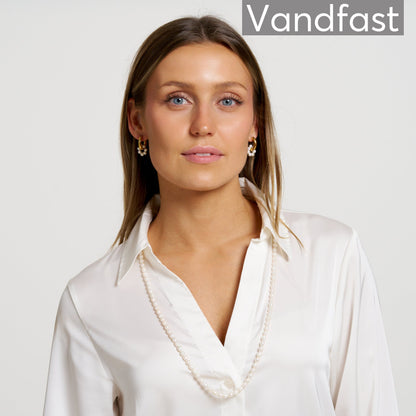 ANNEBRAUNER Pearl Circle Creole 18K Guldbelagt