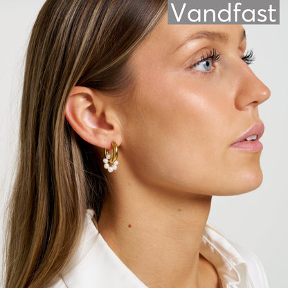 ANNEBRAUNER Pearl Circle Creole 18K Guldbelagt