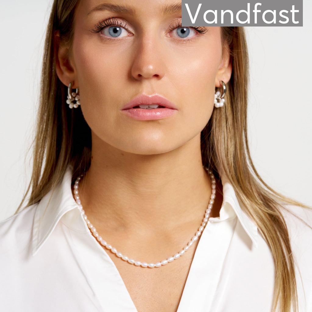 ANNEBRAUNER Pearl Circle Creole Øreringe