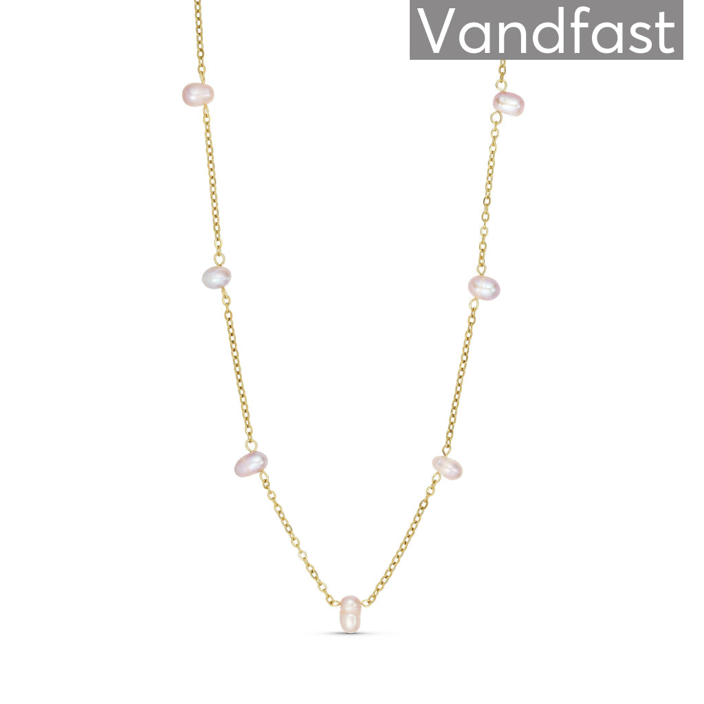 ANNEBRAUNER Pearl Grey Halskæde 18K Guldbelagt
