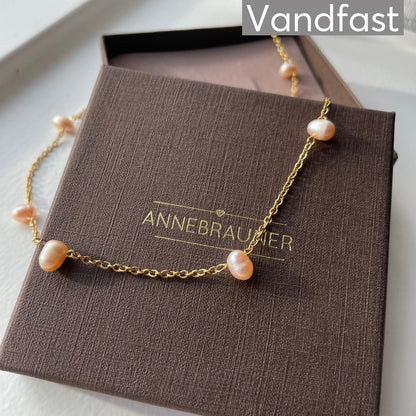ANNEBRAUNER Pearl Light Pink Halskæde 18K Guldbelagt