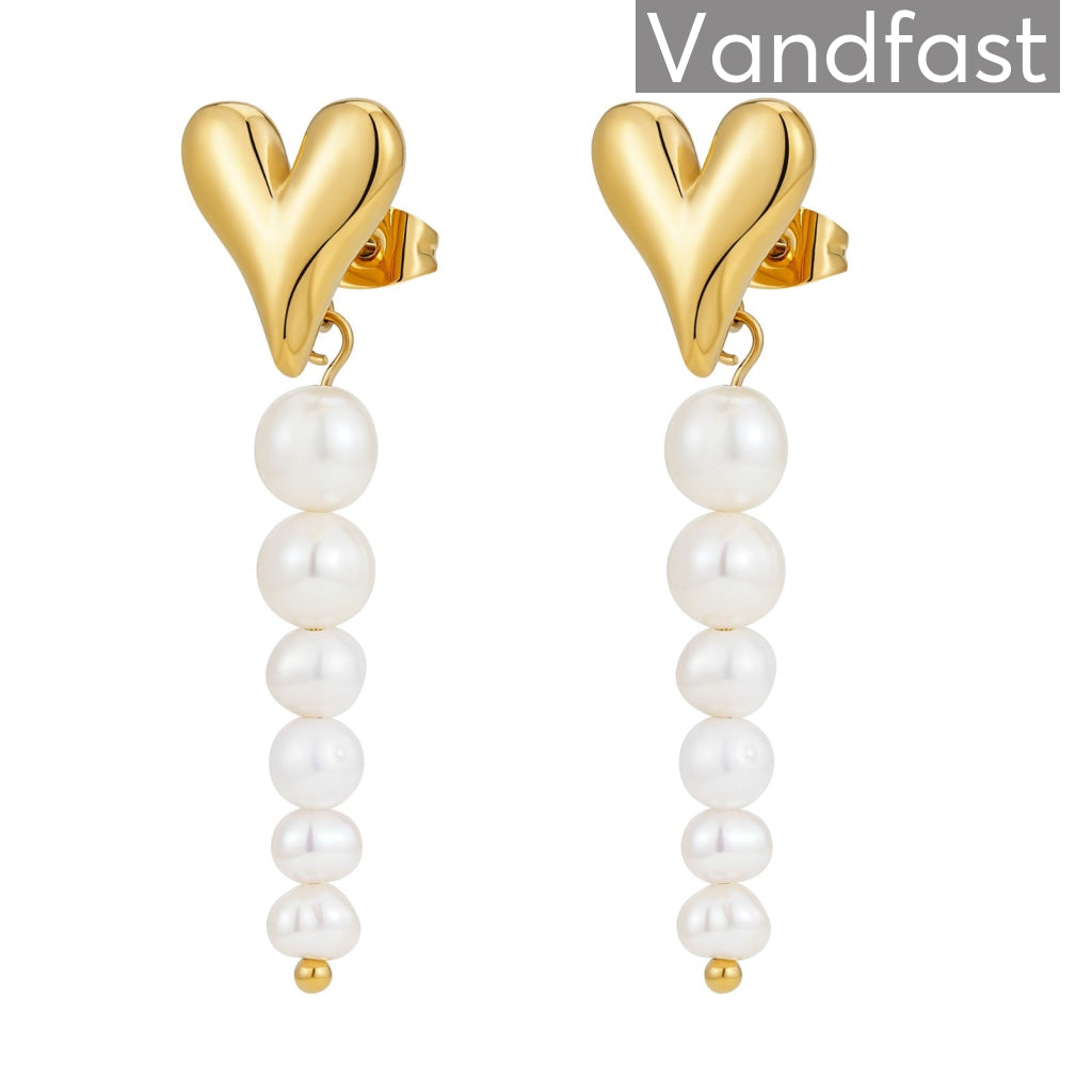 ANNEBRAUNER Pearl Love Diva Øreringe 18K Guldbelagt - Ørering