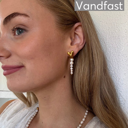 ANNEBRAUNER Pearl Love Diva Øreringe 18K Guldbelagt - Ørering