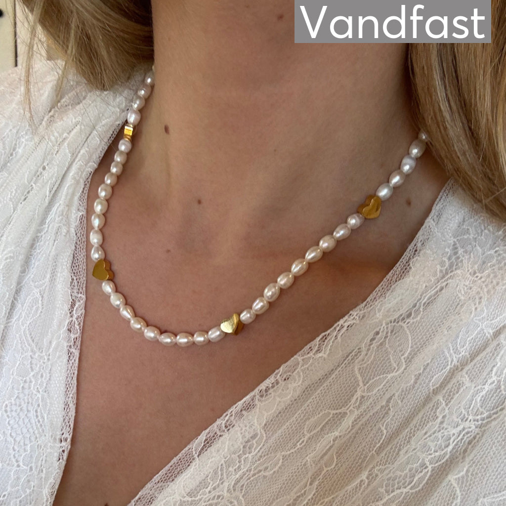 ANNEBRAUNER Pearl Love Halskæde 18K Guldbelagt - Halskæde