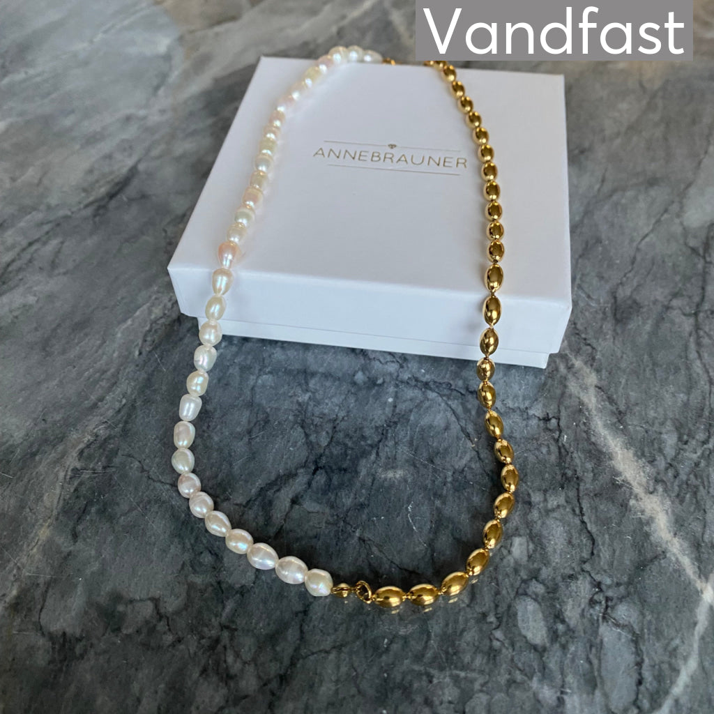 ANNEBRAUNER Pearl Mix Ball Halskæde 18K Guldbelagt