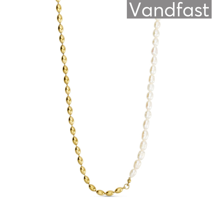 ANNEBRAUNER Pearl Mix Ball Halskæde 18K Guldbelagt