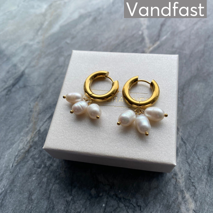ANNEBRAUNER Pearl Trio Øreringe 18K Guldbelagt