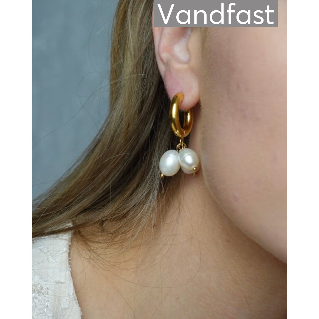 ANNEBRAUNER Pearl Trio Øreringe 18K Guldbelagt