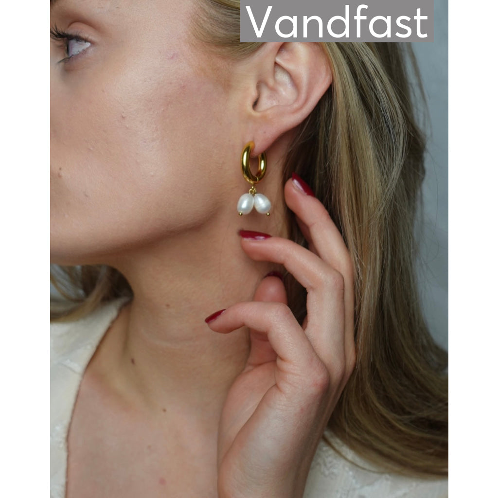 ANNEBRAUNER Pearl Trio Øreringe 18K Guldbelagt