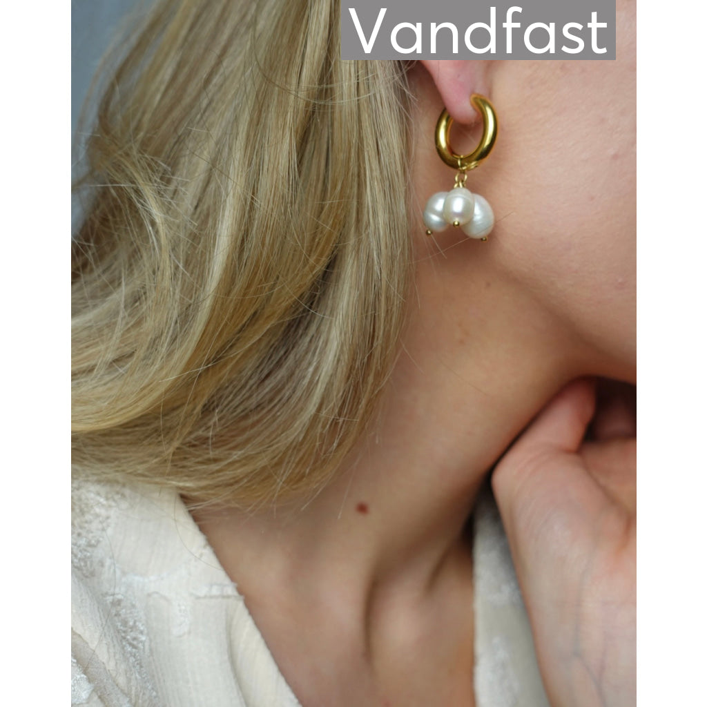 ANNEBRAUNER Pearl Trio Øreringe 18K Guldbelagt