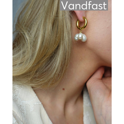 ANNEBRAUNER Pearl Trio Øreringe 18K Guldbelagt