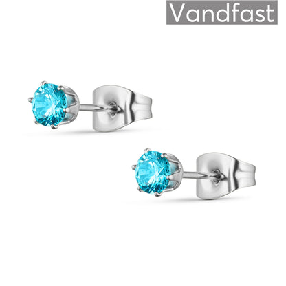 ANNEBRAUNER Princess 4mm Aquamarine Øreringe