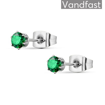 ANNEBRAUNER Princess 4mm L-Green Øreringe
