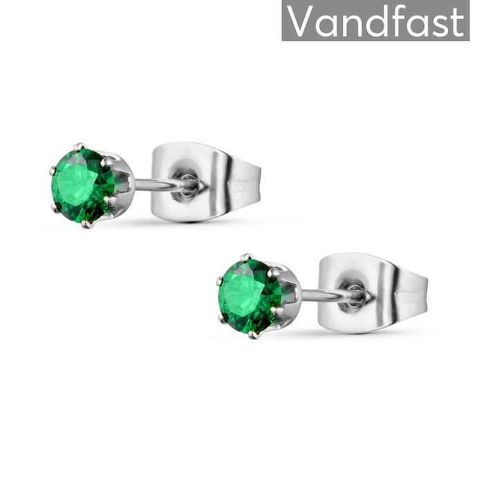 ANNEBRAUNER Princess 4mm L-Green Øreringe