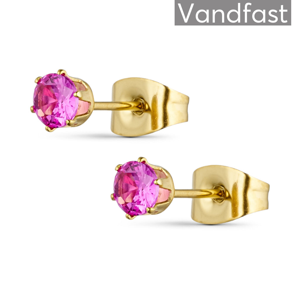 ANNEBRAUNER Princess 4mm Rose Øreringe 18K Guldbelagt