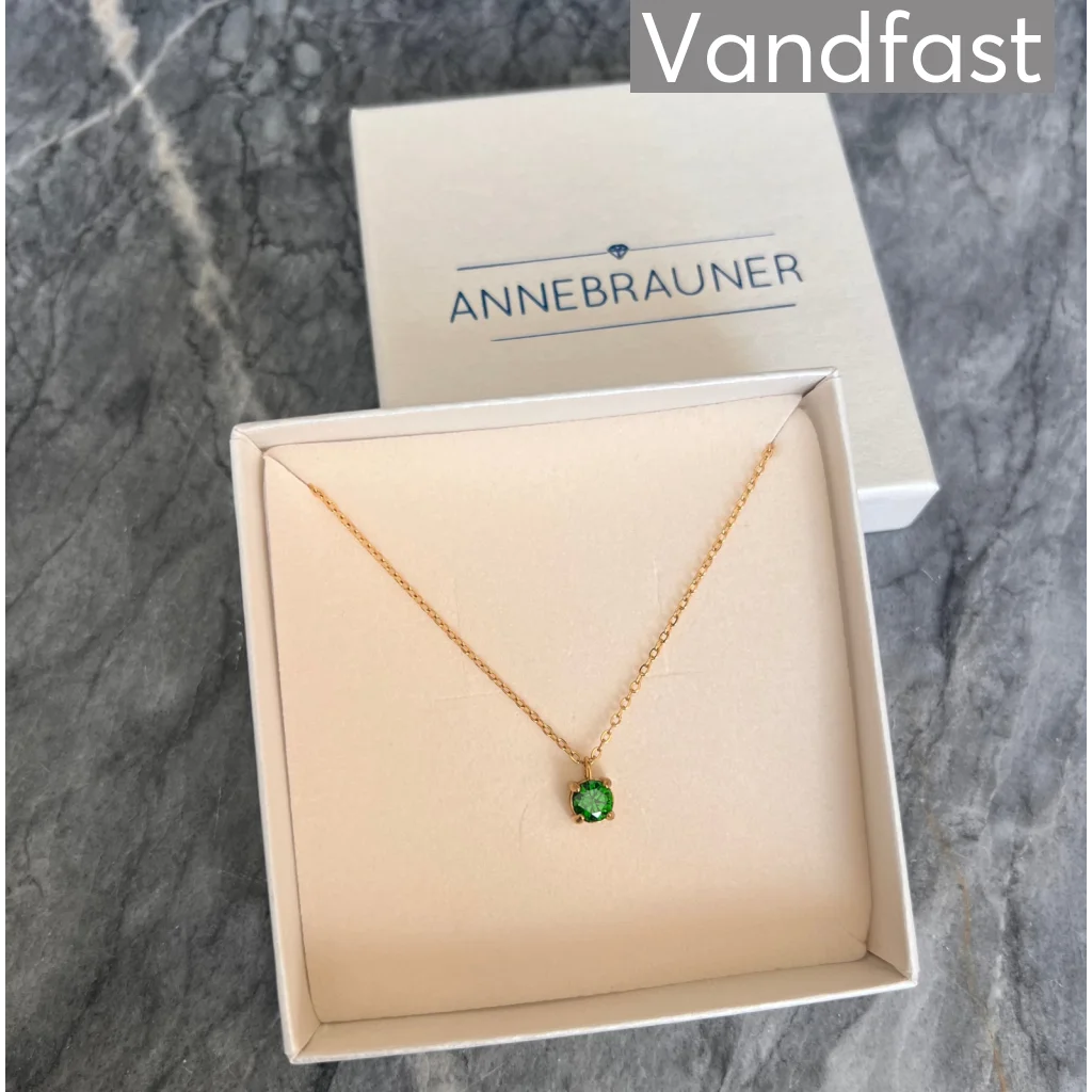 ANNEBRAUNER Princess Halskæde Green 18K Guldbelagt - Halskæde