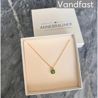 ANNEBRAUNER Princess Halskæde Green 18K Guldbelagt - Halskæde