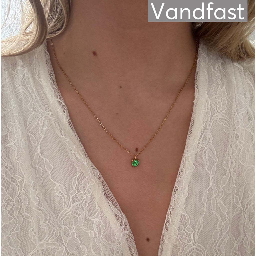 ANNEBRAUNER Princess Halskæde Green 18K Guldbelagt - Halskæde