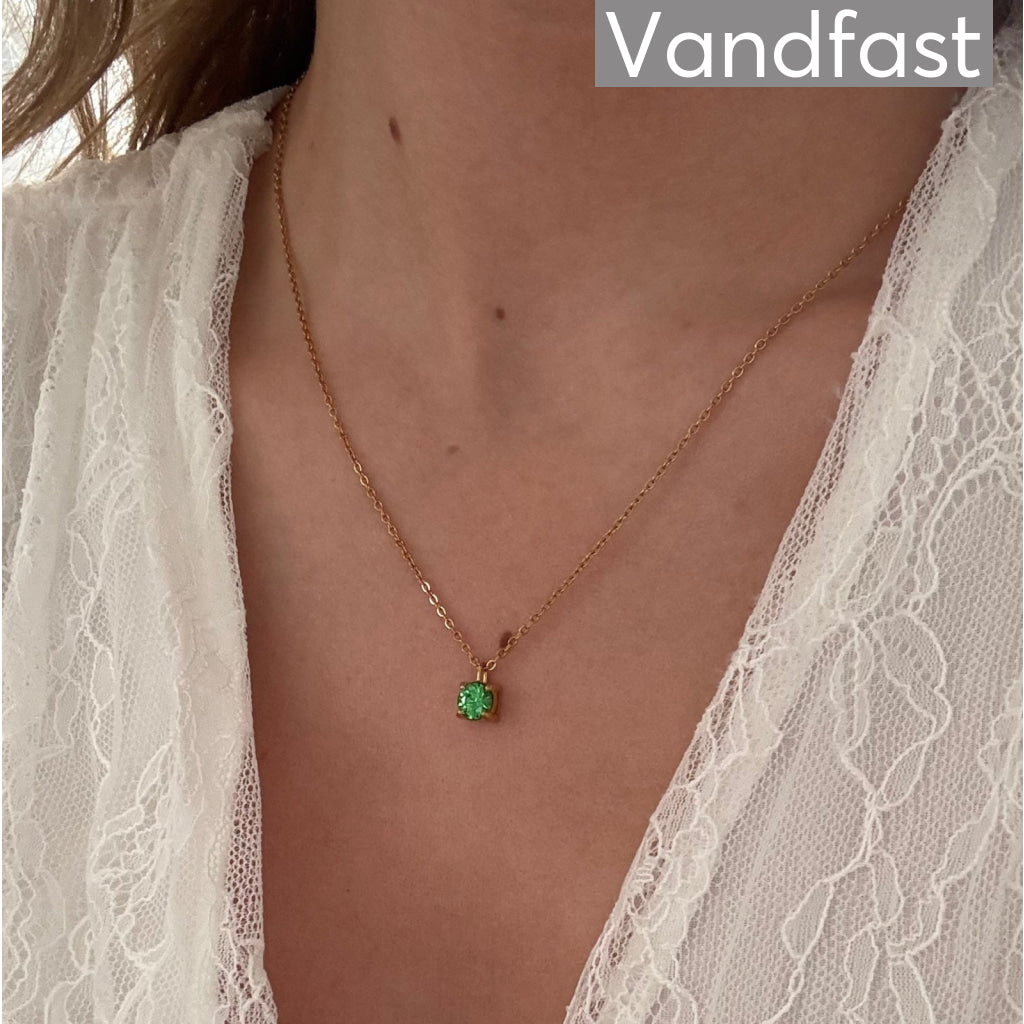 ANNEBRAUNER Princess Halskæde Green 18K Guldbelagt - Halskæde