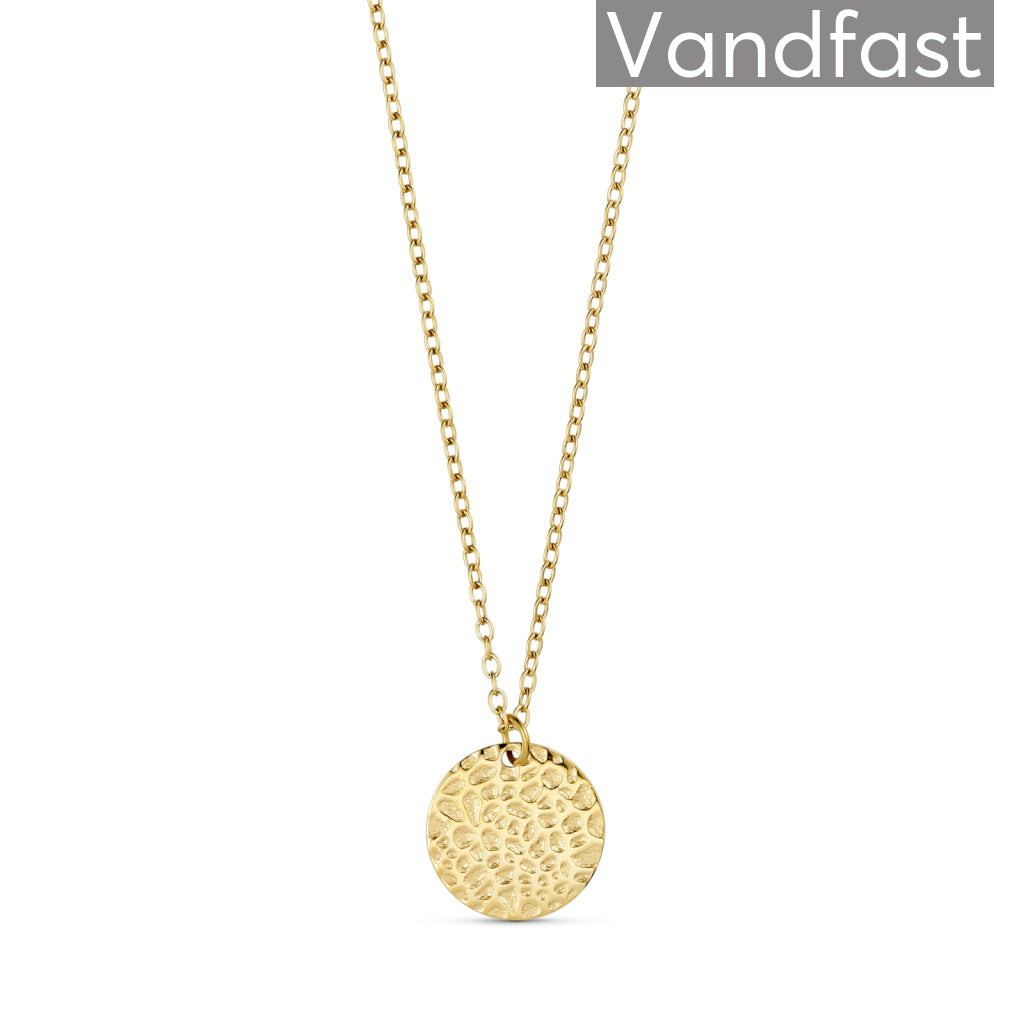 ANNEBRAUNER Round Texture Halskæde 18K Guldbelagt