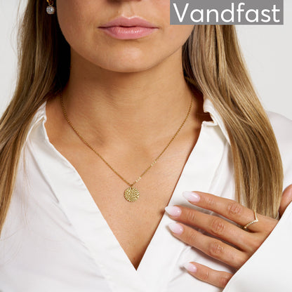 ANNEBRAUNER Round Texture Halskæde 18K Guldbelagt