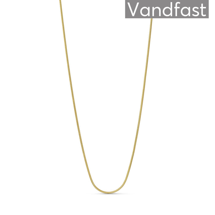 ANNEBRAUNER Round Thin Snake Chain Halskæde 18K Guldbelagt