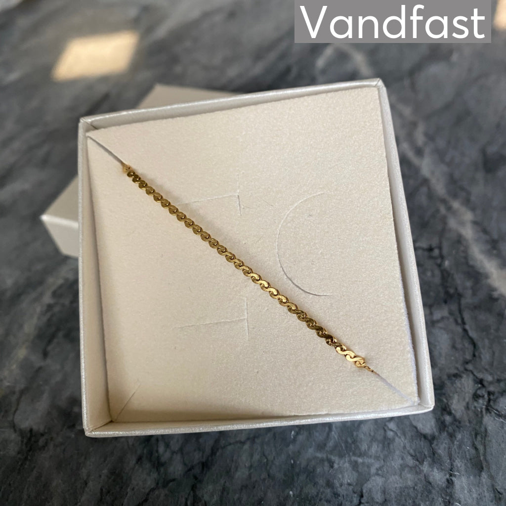 ANNEBRAUNER S-Shape Halskæde 18K Guldbelagt