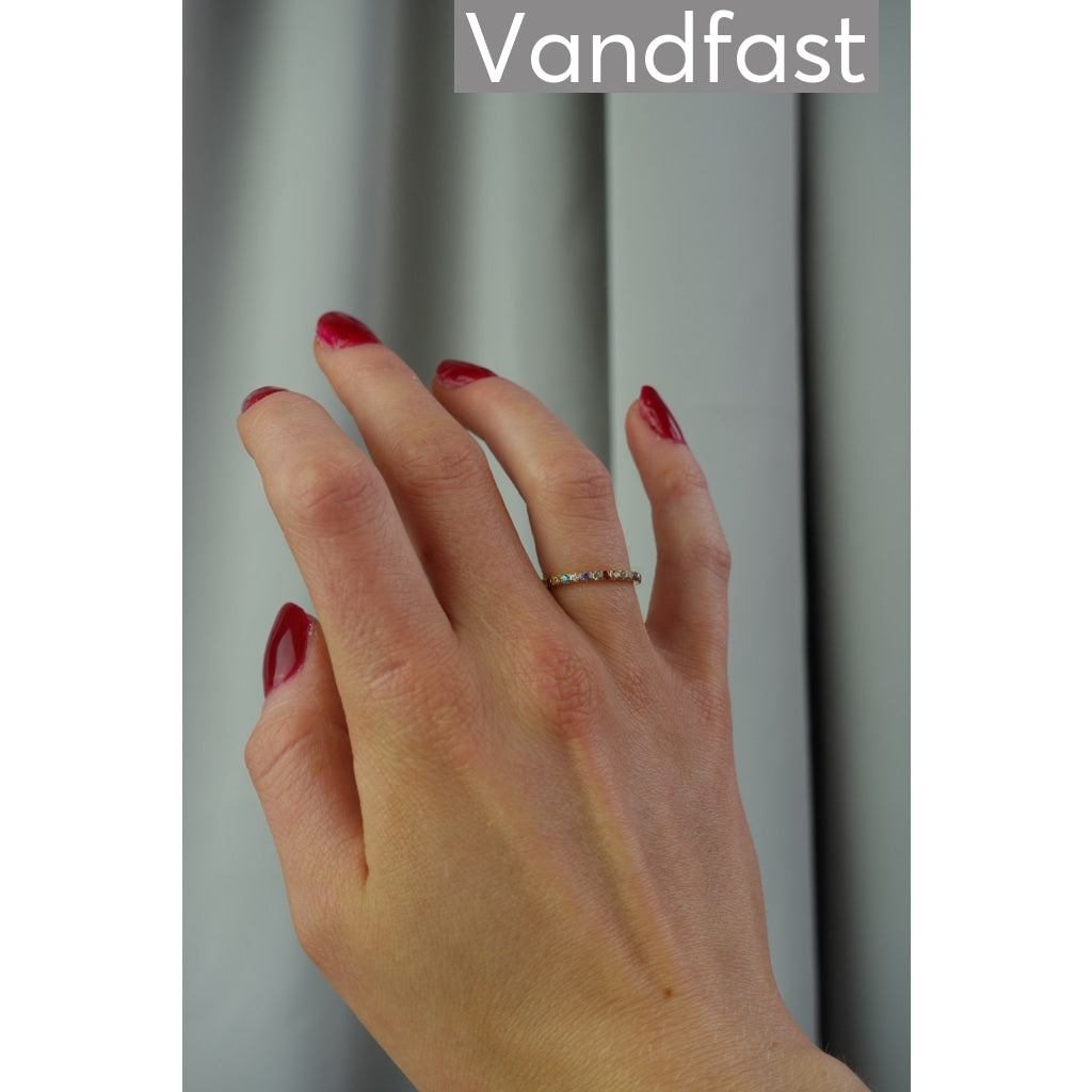 ANNEBRAUNER Side Ring Multicolor Ring 18K Guldbelagt Ring