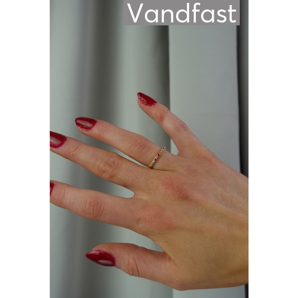 ANNEBRAUNER Side Ring Multicolor Ring 18K Guldbelagt Ring