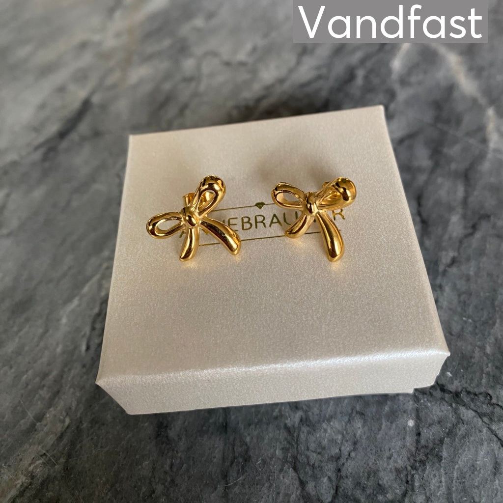 ANNEBRAUNER Silk Bow Øreringe 18K Guldbelagt