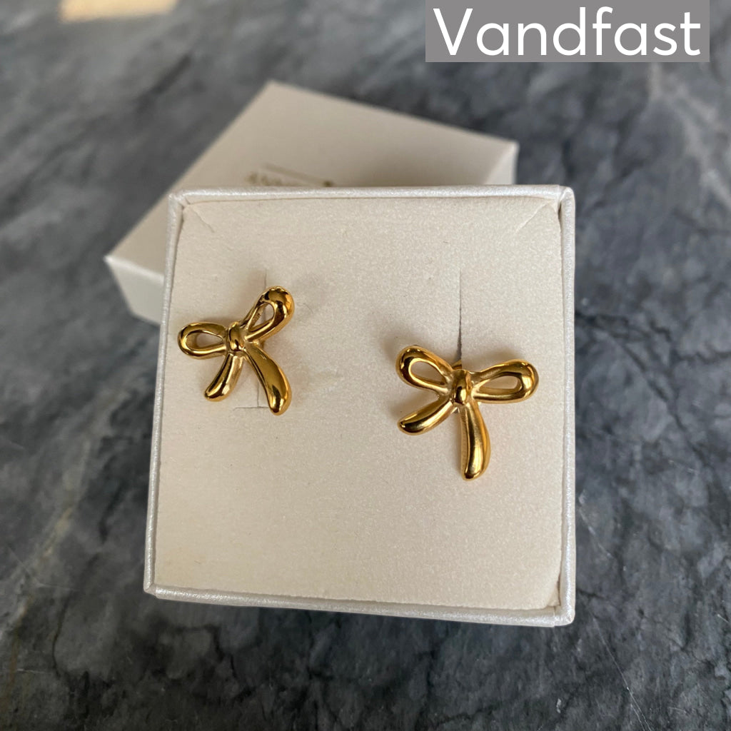 ANNEBRAUNER Silk Bow Øreringe 18K Guldbelagt