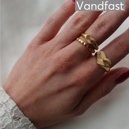 ANNEBRAUNER Simple Heart Ring 18K Guldbelagt