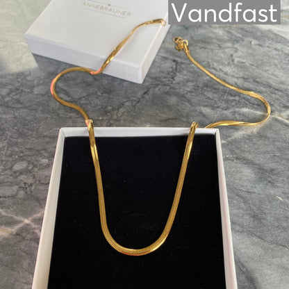ANNEBRAUNER Snake 3 mm 50 cm Halskæde 18K Guldbelagt