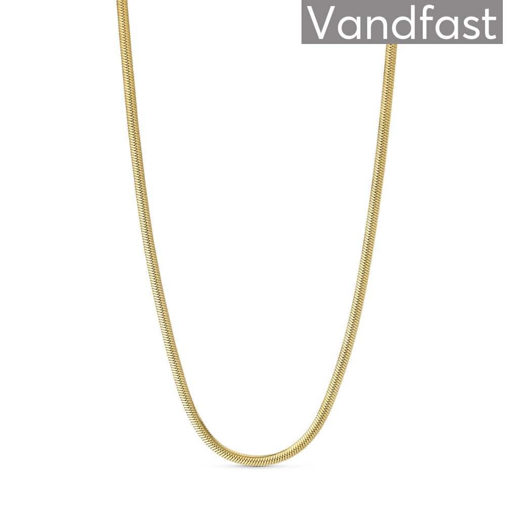 ANNEBRAUNER Snake 3 mm 50 cm Halskæde 18K Guldbelagt