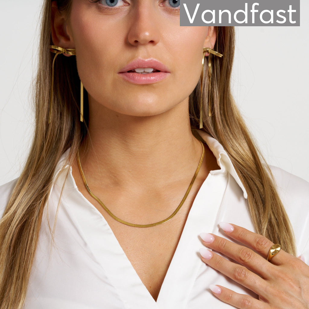 ANNEBRAUNER Snake 3 mm Halskæde 18K Guldbelagt