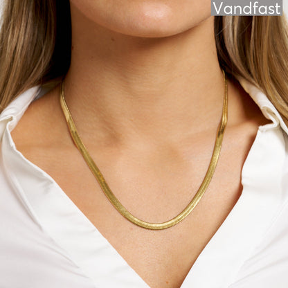 ANNEBRAUNER Snake 5 mm Halskæde 18K Guldbelagt