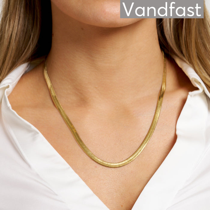 ANNEBRAUNER Snake 5 mm Halskæde 18K Guldbelagt