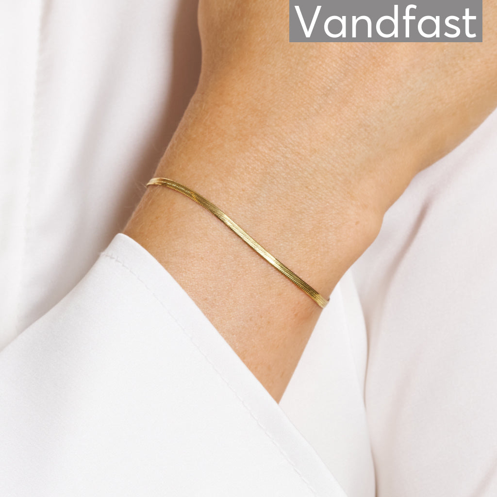 ANNEBRAUNER Snake Armbånd 18K Guldbelagt 3 mm