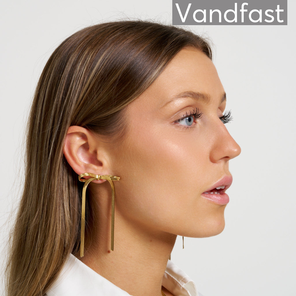 ANNEBRAUNER Snake Bow Øreringe 18K Guldbelagt