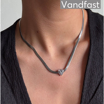 ANNEBRAUNER Snake Heart Zirconia Halskæde - Halskæde