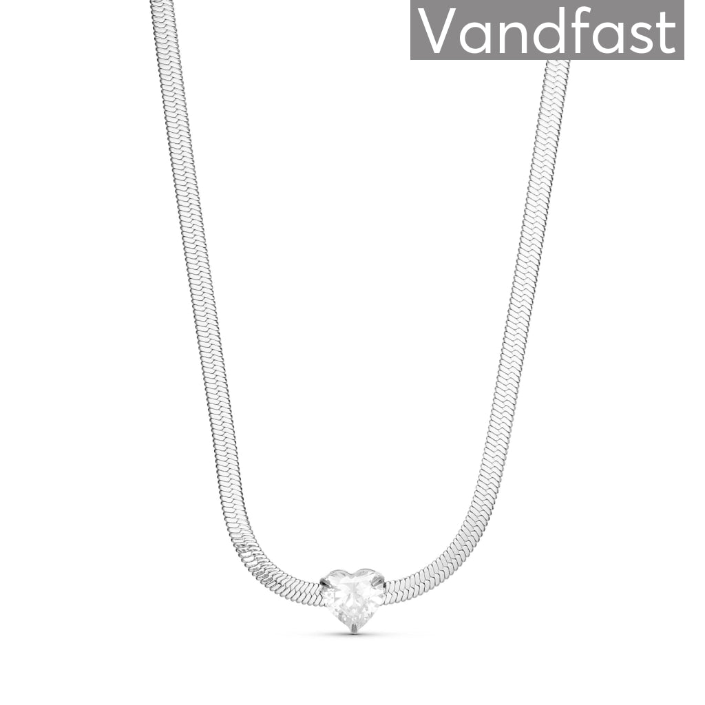 ANNEBRAUNER Snake Heart Zirconia Halskæde - Halskæde