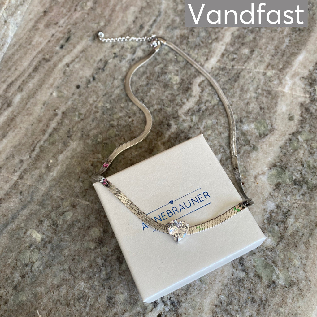 ANNEBRAUNER Snake Heart Zirconia Halskæde - Halskæde