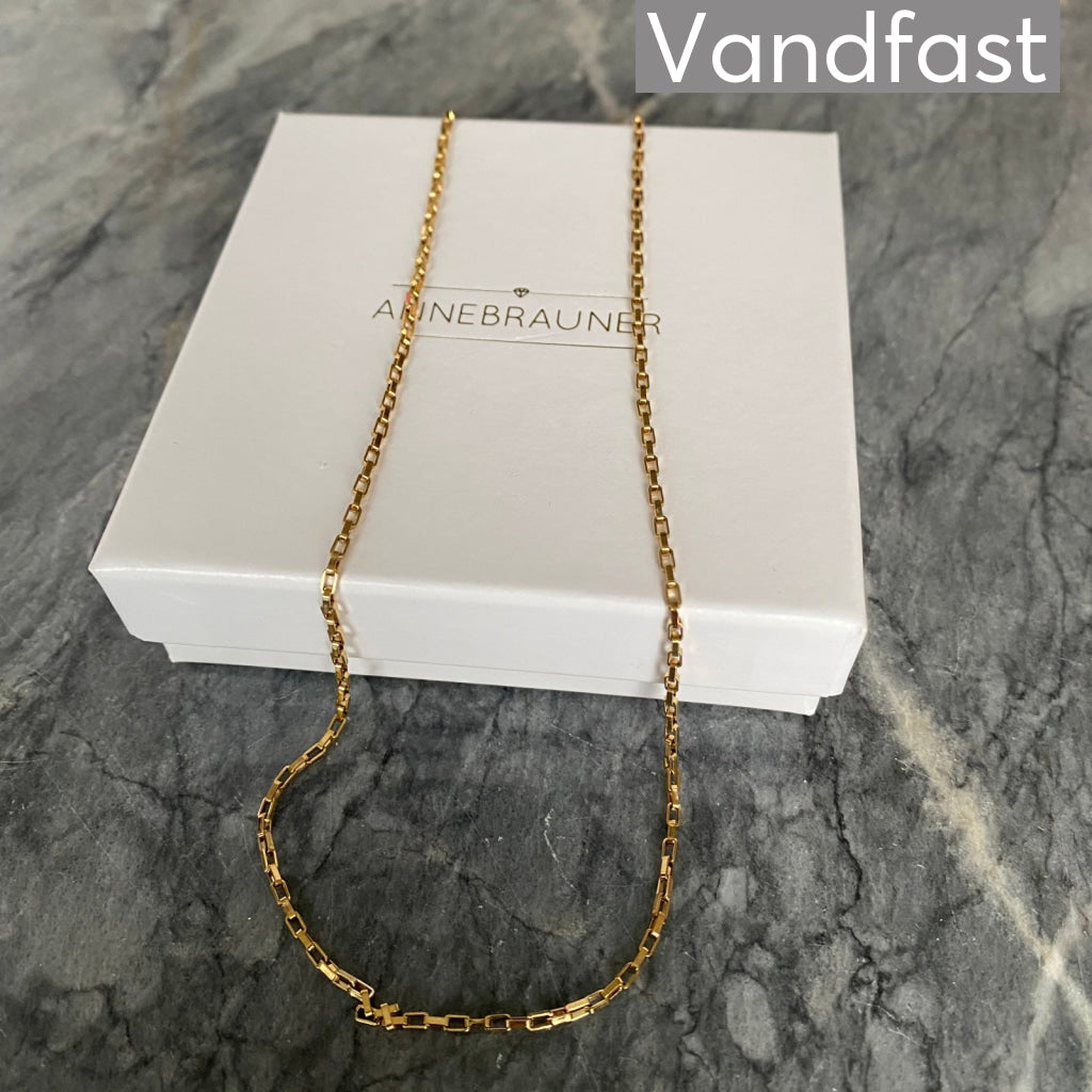 ANNEBRAUNER Square Halskæde 18K Guldbelagt