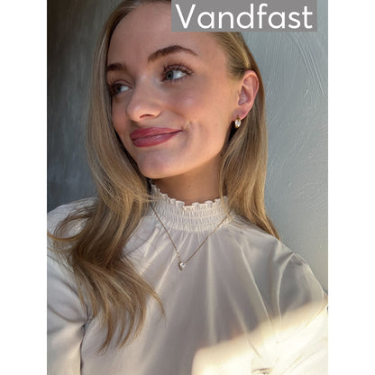 ANNEBRAUNER Stella Zirconia Heart Halskæde 18K Guldbelagt
