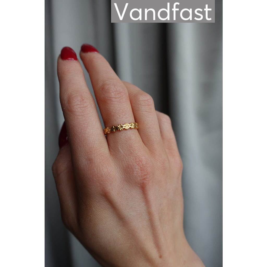 ANNEBRAUNER Sun Burst Flower Ring 18K Guldbelagt