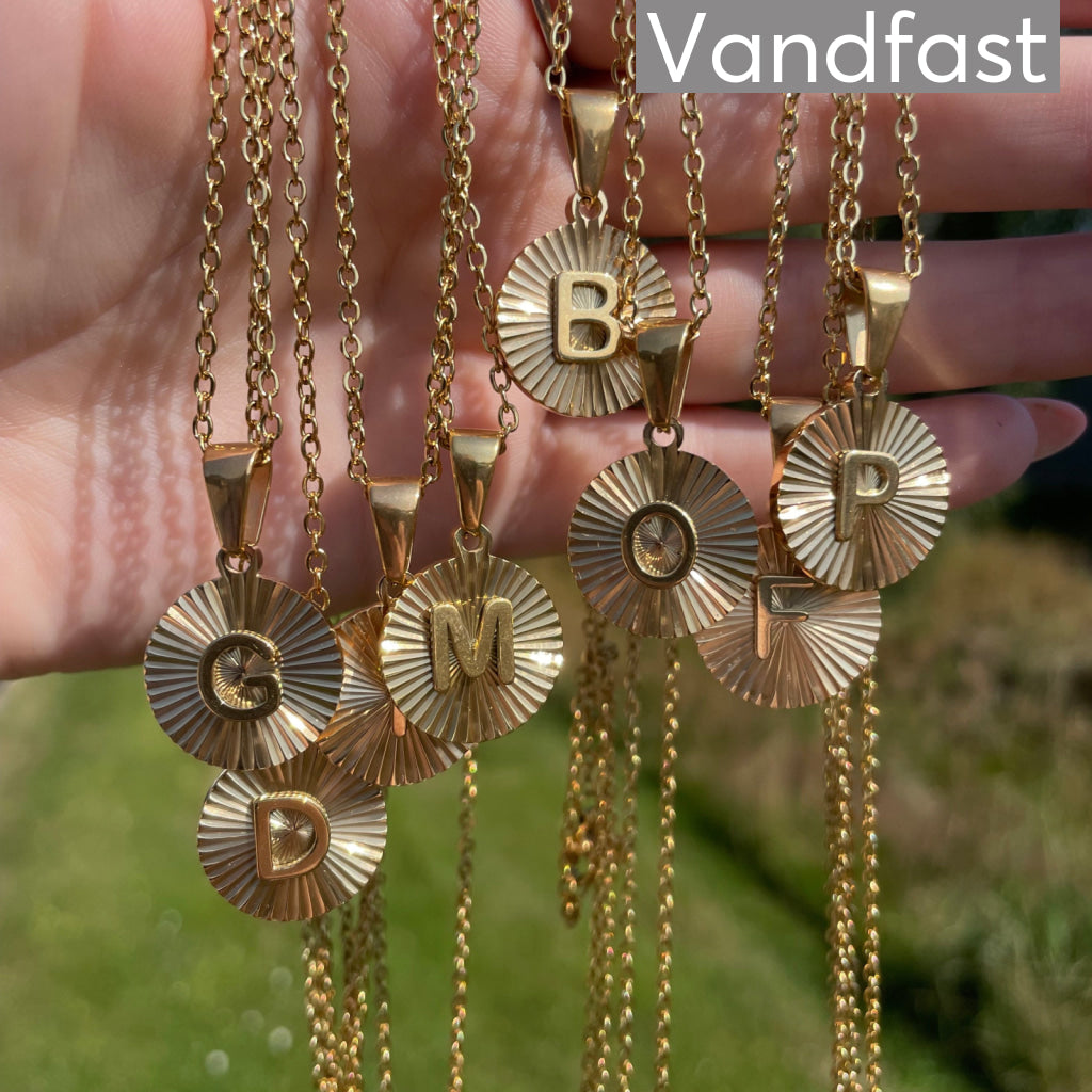 ANNEBRAUNER Sun Burst Letter Necklace