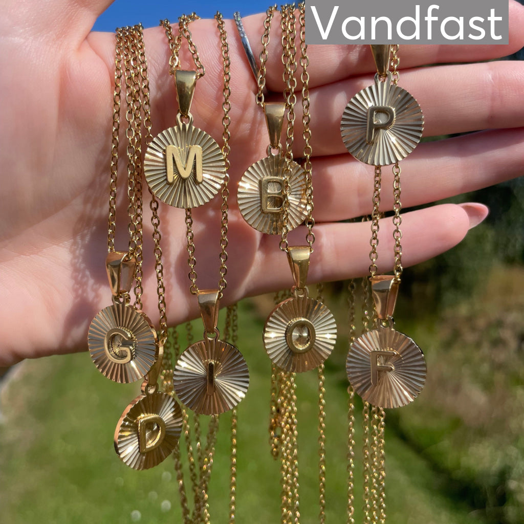 ANNEBRAUNER Sun Burst Letter Necklace