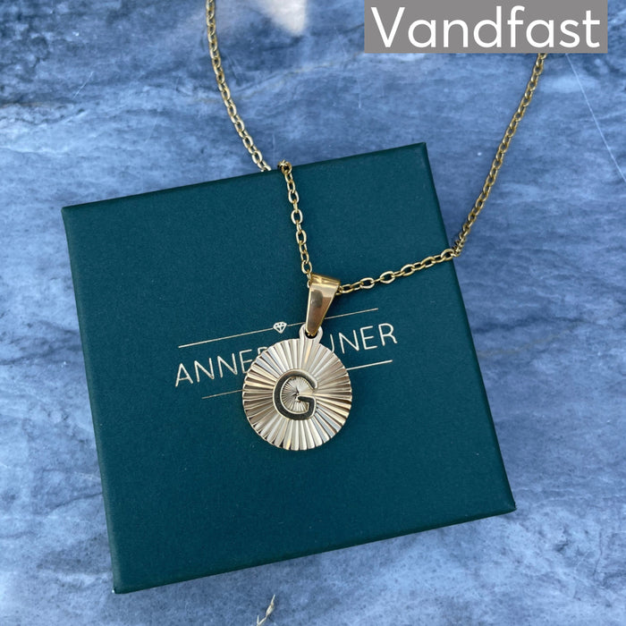 ANNEBRAUNER Sun Burst Letter Necklace G